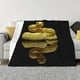 thumbnail image 1 of Fotbe Yellow White-Lipped Pit Viper Manta de Franela con Estampado, Manta Ultrasuave para Cama, Sofá, Auto, Hipoalergénica y Antibolitas-40"x30", 1 of 6