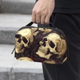 thumbnail image 2 of Skull Oxford Fabric Digital Pouch for Electronic Devices, Waterproof Travel Case for Cell Phone Charger, Hard Drive, and Cords - 5.9x9.44x3.14 inches, 2 of 6