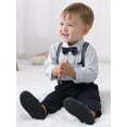 thumbnail image 3 of CARETOO Toddler Boy Suits Outfit 1-6T Toddler Baby Boy Formal Dress Shirt Suspender Pants Bowtie 3PCS Baptism Church Clothes, 3 of 7