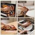 thumbnail image 5 of 6 Pcs Funny Kitchen Towels,Halloween Pumpkins Bats and Spider Webs Microfiber Dish Towels,Kitchen Tea Towels,Kitchen Towel Set (18" X 26"), 5 of 7