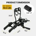 thumbnail image 6 of GYZJ E-Bike Rack with Ramp,Foldable Hitch Mount 2 Bikes Rack for Car Truck SUV RV,Up to 5-inch Fat Tire Electric Bike Carrier Rack 1.25"-2" Hitch Receiver(Black), 6 of 9