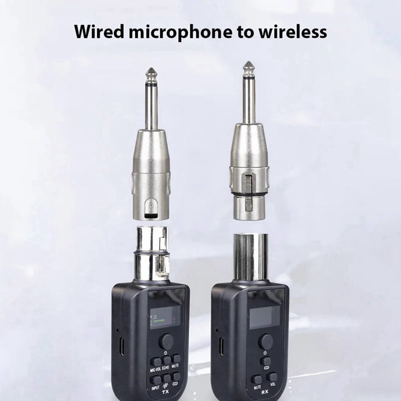 SL-100 Microphone Wireless Xlr Transmitter Receiver UHF Wireless Mic System for Audio Mixer Electric Guitar  Noise