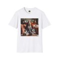 thumbnail image 3 of Basset Hounds "Chillin in a Robe" Unisex Softstyle T-Shirt, 3 of 10