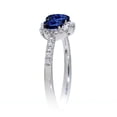 thumbnail image 4 of 2 Carat Oval Cut Three Stone Trilong Sapphire Engagement Ring on 10k White Gold, 4 of 4