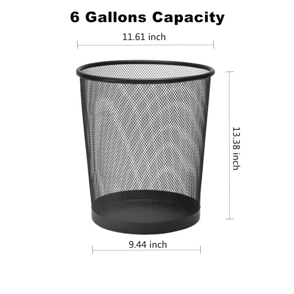 6 Gallon Mesh Trash Cans,12Pack,Metal Wire Wastebaskets, Small Waste