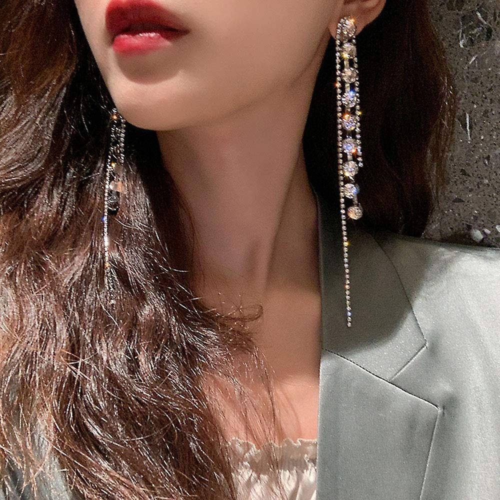 Dainty long earrings clearance