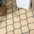 thumbnail image 3 of Tiles Navy Handwoven Jute Rug, 5' x 8', 3 of 6