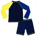 thumbnail image 5 of Boys Two Piece Rash Guard Swimsuits Kids Long Sleeve Sunsuit Swimwear Sets, 5 of 7