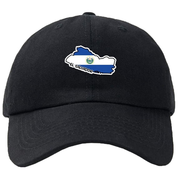 El Salvador Map Flag Baseball Cap Hat Hook & Loop Closure - Personalize it!