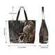 thumbnail image 5 of Balery Leopard On Tree Branch Bolsa Tote Estilo Estético con Cremalleras, Bolsa de Hombro, Bolsa de Compras Grande y Plegable, 5 of 8