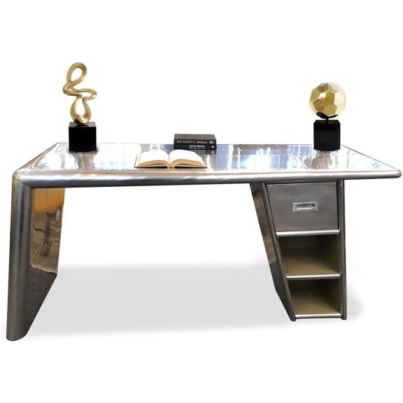 NauticalMart Aluminum Wing Desk Aviator Coffee Table Home Office Desk