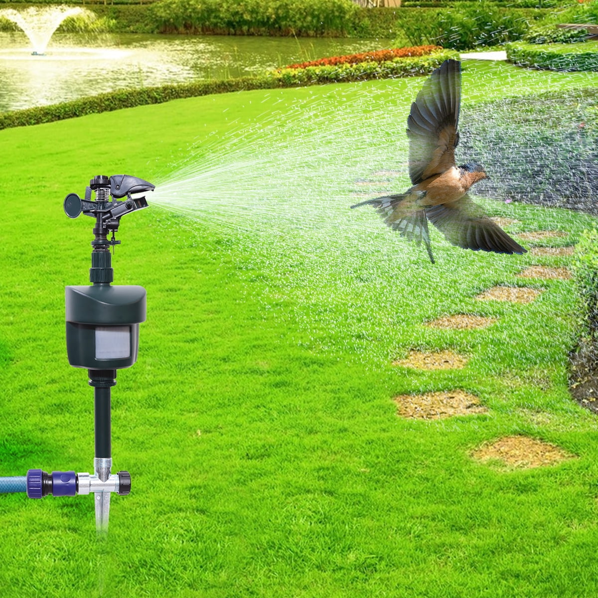 Yardeen Motion Activated Sprinkler Outdoor Waterproof Repellent for Lawn，Garden and  Yard