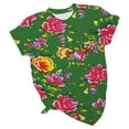 thumbnail image 6 of Penkiiy Floral Shirts for Women's T-Shirts Women's Tops Flower Printing Round Neck Short Sleeved T-shirt Tops, 6 of 6