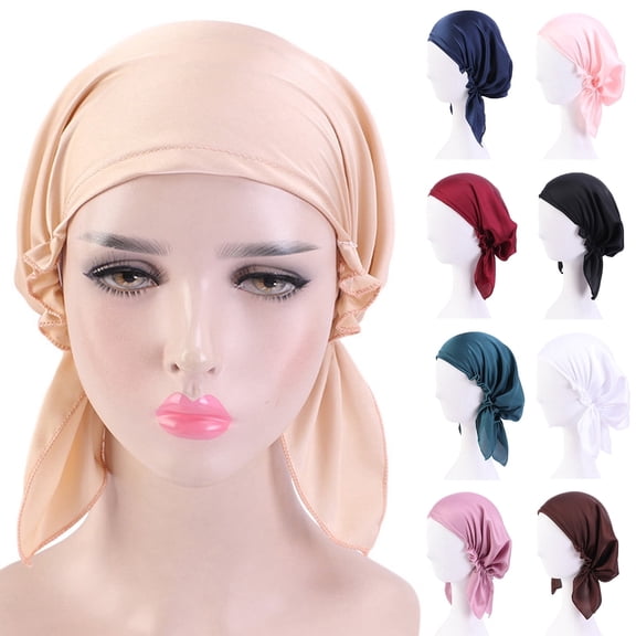 Satin Bonnet Sleep Cap, Silk Bonnet Hair Wrap for Sleeping Women No Fading Well-Sealed Skull Beanies Hair Cap