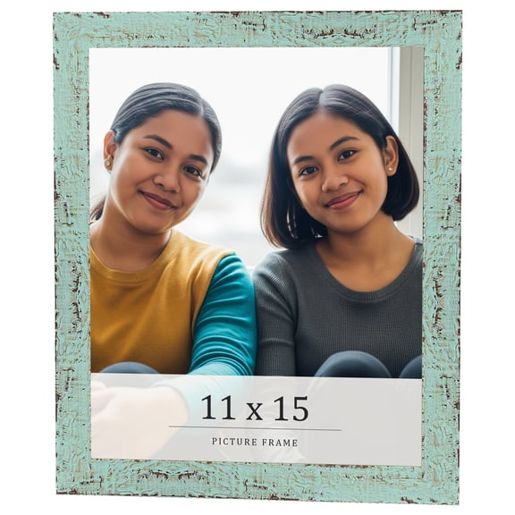 11x15 Frame Green Solid Wood Picture Frame Width 1.125 Inches | Interior Frame Depth 0.5 Inches |
