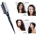 thumbnail image 2 of Th Hair Style Comb, Portable Styling Comb Instant Hair Volumizer Two-sided Comb Sharks Back Combing Brush For Women And Menblackwhite1pcs, 2 of 5