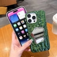 thumbnail image 2 of Designed for iPhone Case,Luxury Tin Foil Pleated Electroplated Sparkly with Make Up Mirror Shockproof Protective Cover Phone Case (iPhone 12,Black), 2 of 6