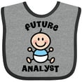 thumbnail image 3 of Inktastic Future Analyst Boys Baby Bib, 3 of 4