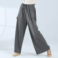 thumbnail image 2 of hotojiny Wide Leg Palazzo Pants for Women Summer Beach Pants Elastic Waist Flowy Loose Casual Lounge Trousers with Pockets, 2 of 6
