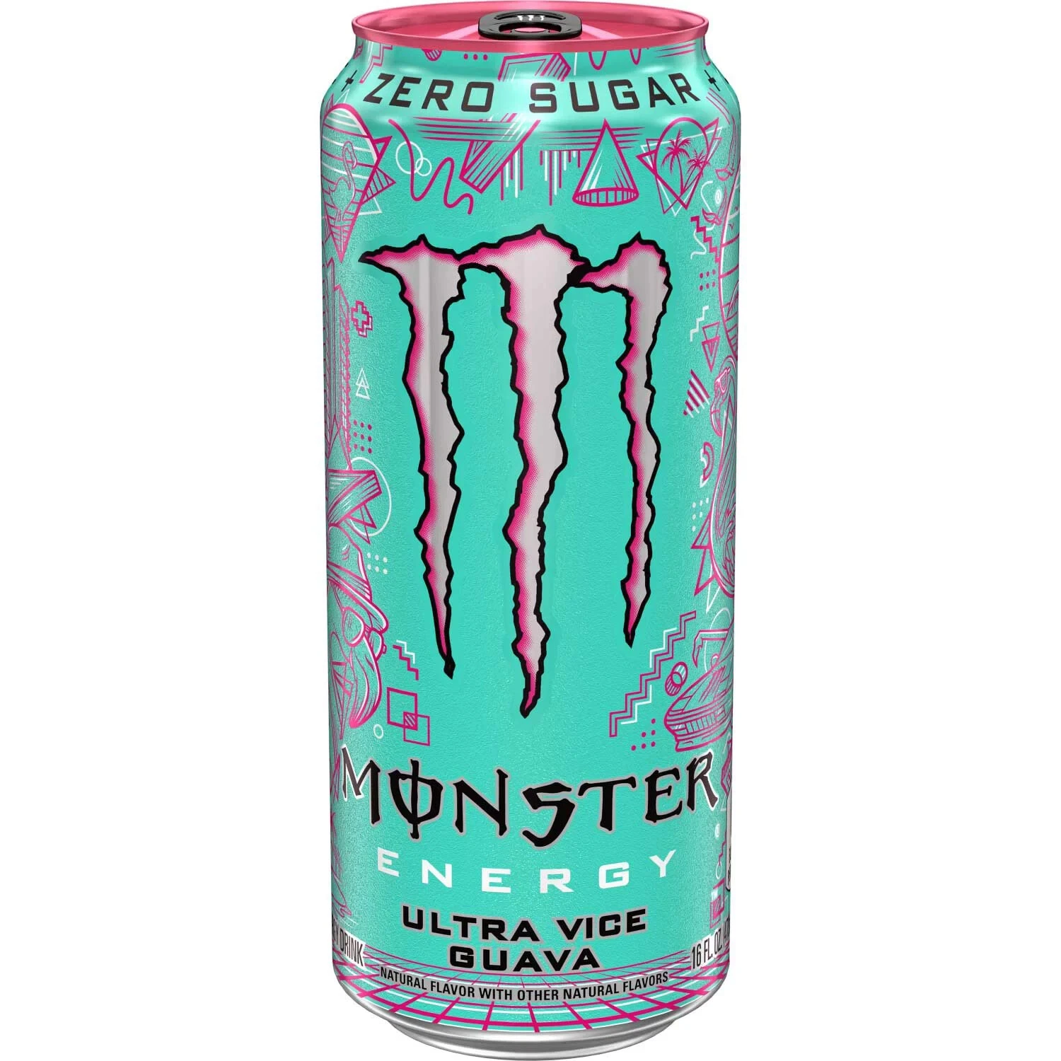 Monster Energy Ultra Vice Guava Energy Drink Sugar Free, Pack of 24, 16 Ounce