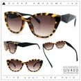 thumbnail image 2 of Womens Oversized Cat Eye Retro Fashion Geometric Bevel Arm Sunglasses Tortoise Black - Brown, 2 of 8