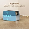 thumbnail image 7 of Stainless Steel Litter Box, 14 Inch Cat Litter Box, Metal Litter Pan with Lid, Extra Large Litter Box with Scoop, Dark Gray, 7 of 7