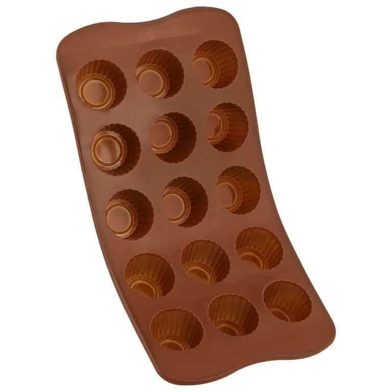 Mini 15 Cavity Chocolate Mold Set Of 4 Non Stick Food Grade Silicone Molds  For Candy Keto Chocolate Peanut Butter