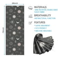 thumbnail image 2 of Dark Grey Mystical Pattern Hot Yoga Mat Towel Non Slip for Hot Yoga - Quick-Drying Yoga Mat Cover with 4 Corner Pockets with Travel Bag - Hot Yoga Towel Non Slip 74"x26", 2 of 6