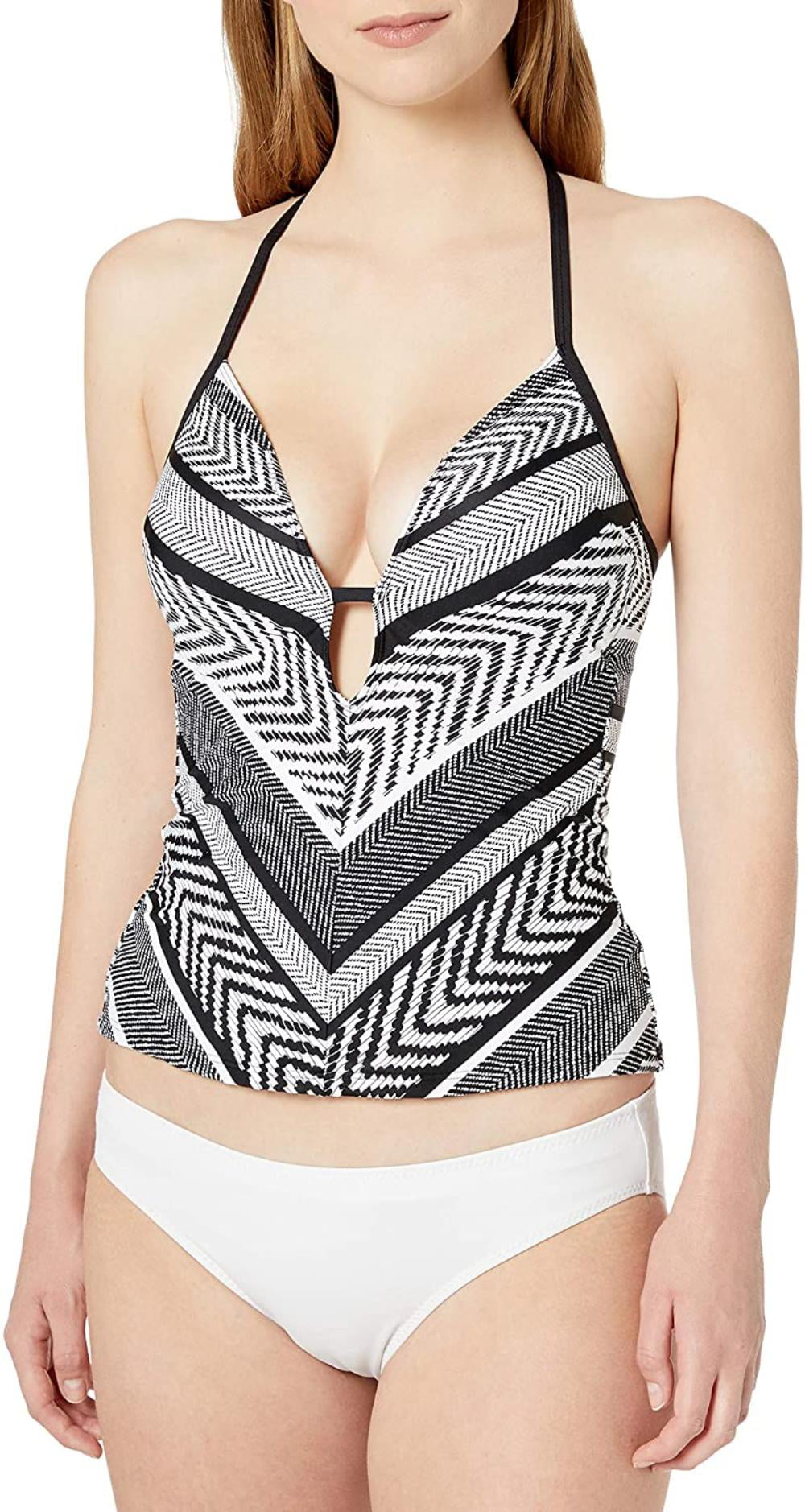 Kenneth Cole New York Womens High Neck Tankini Swimsuit Top
