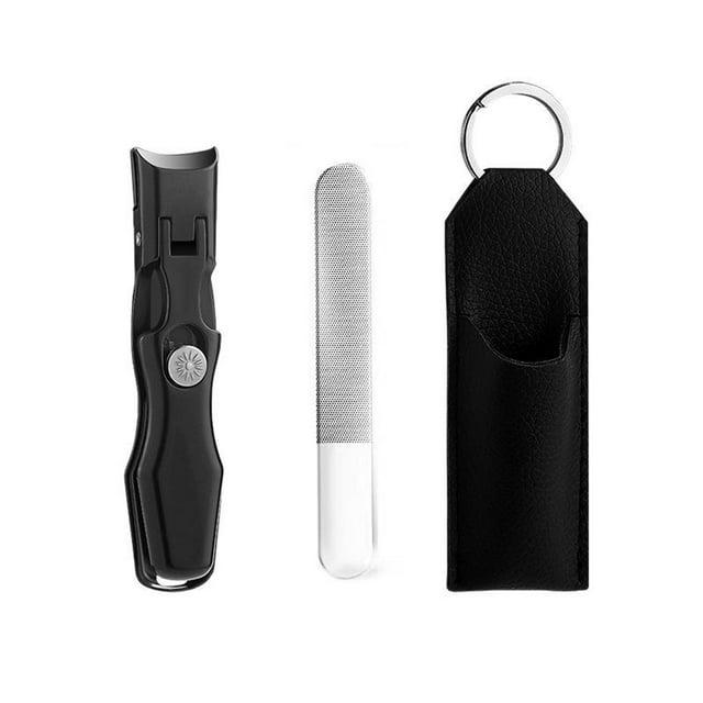 EGNMCR Coupe-Ongles Coupe-Ongles d'Orteils pour Ongles Épais Coupe-Ongles Ultra Tranchant en Acier Inoxydable avec Récupérateur pour Hommes Femmes Coupe-Ongles