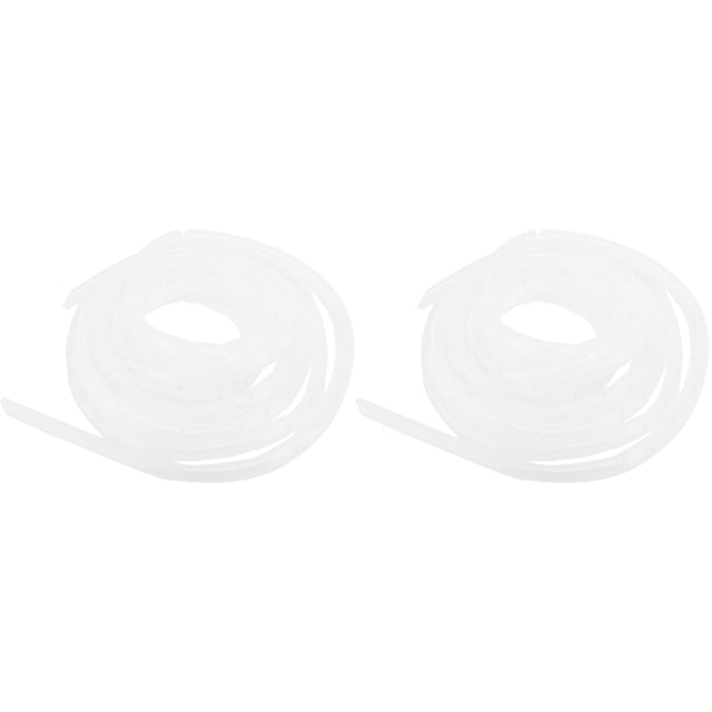 Paquete de 2 protectores de cables en espiral de polipropileno (PP), color blanco, 14 mm