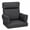 Black, variant on DTTRA High Back Patio Chair Cushion Set with 2 Arm Pillows, 48 x 24 x 4 in, Navy Blue