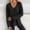 Black, variant on Waffle Knit Tops for Women Casual V Neck Long Sleeve Pullover Shirts Loose Fit Drop Shoulder Tunic Blouses Side Split Hem Fall Clothes Blue XXL