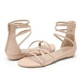 thumbnail image 3 of Dream Pairs Women's Summer Dressy Gladiator Sandals Ankle Strap Flat Strappy Rhinestones, 3 of 5