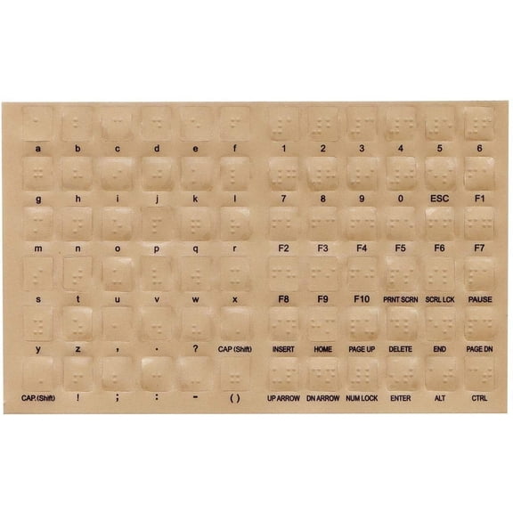 Braille Keyboard Stickers for the Blind and Visually Impaired by DataCal