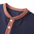 thumbnail image 6 of IhhxPro Big and Tall Men's Short Sleeve Henley T-Shirt with Button Detail Contrast Collar Casual Cotton Slim Fit Everyday Wear Summer Top S-3XL, 6 of 7