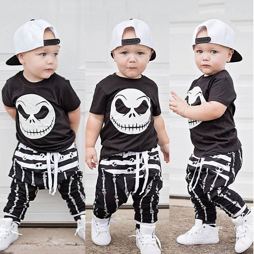 US Toddler Kids Baby Boy Clothes T shirt Tops Harem Pants 2PCS Outfits Sets 0-6T 