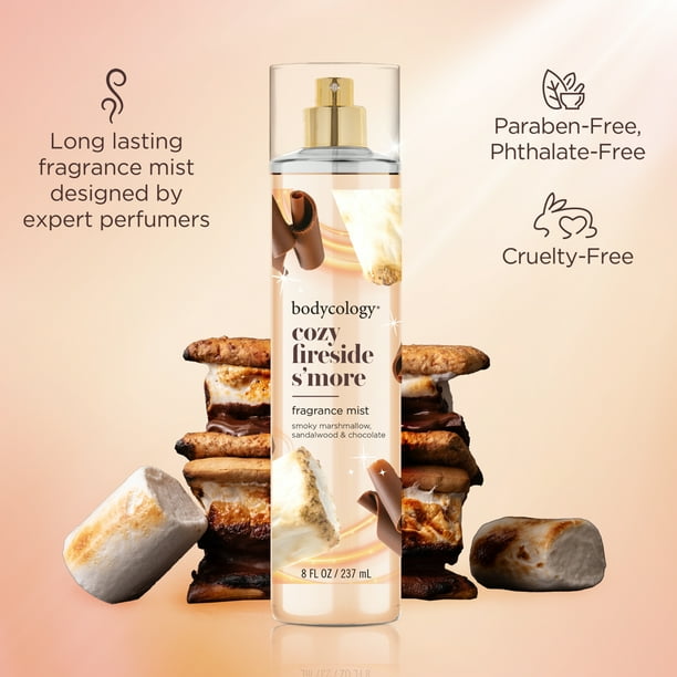 Bodycology Fragrance Body Mist, Cozy Fireside S'more, 8 fl oz