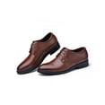 thumbnail image 3 of Frontwalk Men Brogues Wingtips Dress Shoes Lace Up Oxfords Wedding Fashion Leather Shoe Mens Business Flats Brown 5, 3 of 5