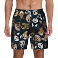 thumbnail image 2 of Goofa Dogs Printed Men's Swim Trunks Board Shorts Quick Dry Mens Swimming Trunks with Compression Liner,Breathable Fit Hawaii Beach Shorts-X-Large, 2 of 9