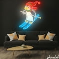 thumbnail image 3 of Shinelab Penguin Skating LED Neon Sign, Winter Christmas Light for Kids Room and Decor 15420, 3 of 3