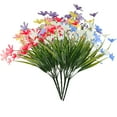 thumbnail image 6 of Fnochy Artificial Flowers for Outdoor, No Fade Fake Plastic Flowers Faux Plants for Decoration Hanging Planters, Indoor Outside Garden, Porch Window Box, 7 Pitchforks and 28 Heads of Orchid Grass, 6 of 7