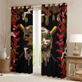 thumbnail image 2 of Erosebridal Teens Abstract Camouflage Baseball Black Out Curtains,Sport Theme Curtains Pack of 2 (42x63 Each) for Kids Boys,Breathable Home Decor, 2 of 6