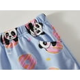 thumbnail image 4 of Beezizac Cute Panda & Donut Pajama Set for Girls Cotton Blend Short Sleeve Summer Outfit Nighty Size 16, 4 of 7