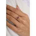 thumbnail image 2 of VRJewels Solid 18k White Gold Dainty Pear Ruby Solitaire Ring for Her, 2 of 7