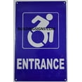 thumbnail image 2 of ACCESSIBLE Entrance Sign (Aluminium Reflective,Rust Free, Blue 9X14)-The Pour Tous Blue LINE, 2 of 4