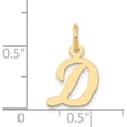 thumbnail image 5 of 14K Yellow Gold Small Script Letter D Initial Charm (13.2 X 10.38) Made In United States yc658d, 5 of 6