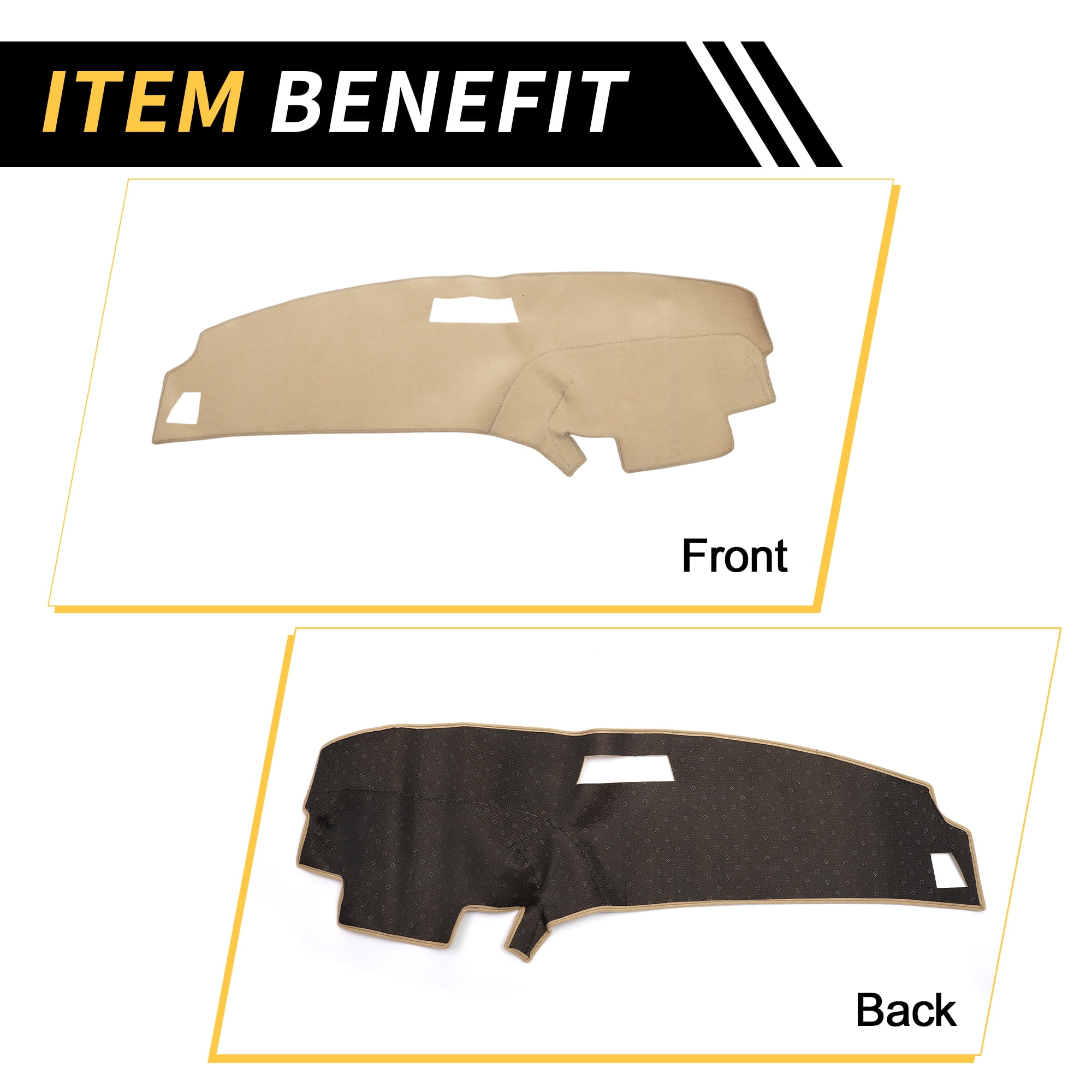 Unique Bargains Non-Slip Dashboard Cover for Ford for Ranger 1989-1994 Beige