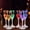 6 Colors-1, variant on LED Champagne Flute Glasses, (Set of 6 Multi-Color) Water Liquid Activated Flashing Light Up Cup Blinking Drinkware Glow Mugs for Wedding Christmas Party Gifts