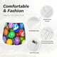 thumbnail image 4 of Balery Colorful Easter Eggs1 Pantalones cortos deportivos para mujer con forro y dos bolsillos, elásticos, para entrenamiento, gimnasio, yoga-X-Large, 4 of 7